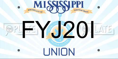 FYJ20I Mississippi License Plate