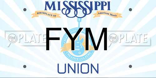FYM Mississippi License Plate