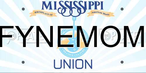 FYNEMOM Mississippi License Plate