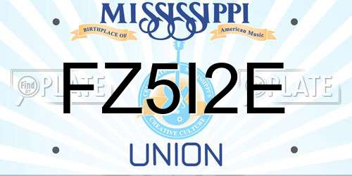FZ5I2E Mississippi License Plate