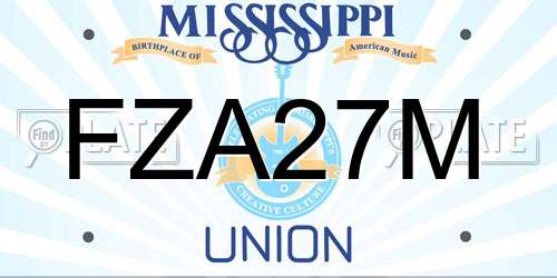 FZA27M Mississippi License Plate