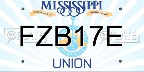 FZB17E Mississippi License Plate