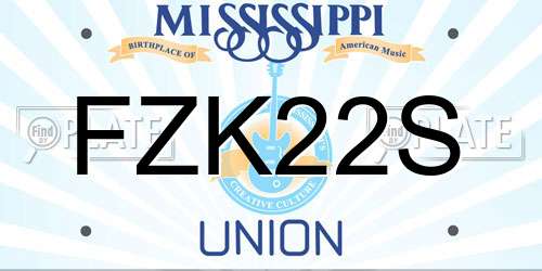 FZK22S Mississippi License Plate