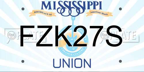 FZK27S Mississippi License Plate