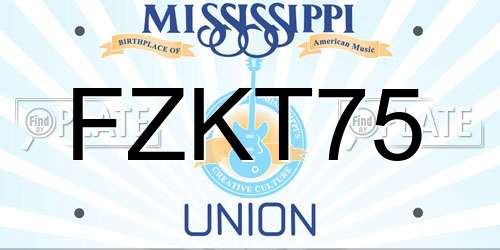 FZKT75 Mississippi License Plate