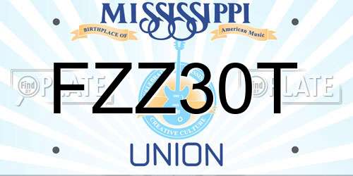 FZZ30T Mississippi License Plate