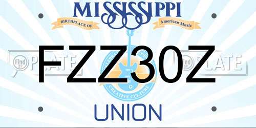 FZZ30Z Mississippi License Plate