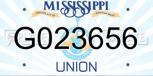 G023656 Mississippi License Plate