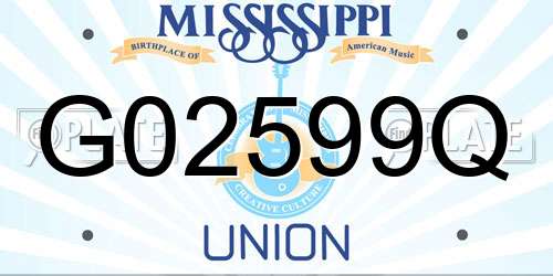 G02599Q Mississippi License Plate