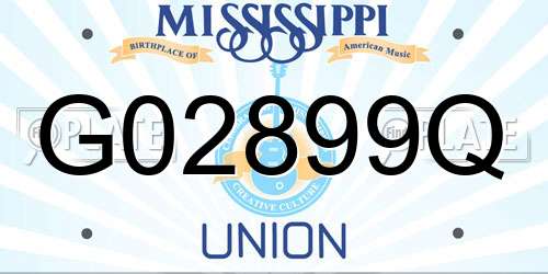 G02899Q Mississippi License Plate