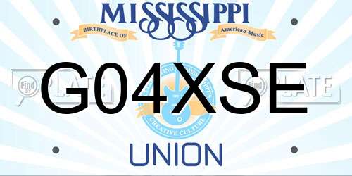 G04XSE Mississippi License Plate
