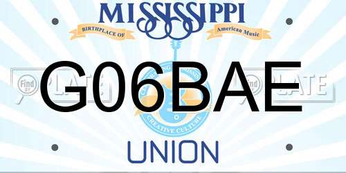G06BAE Mississippi License Plate