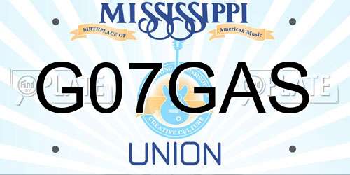 G07GAS Mississippi License Plate