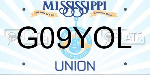 G09YOL Mississippi License Plate