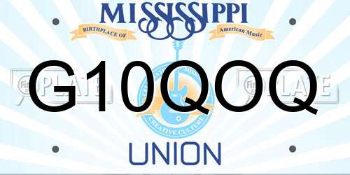 G10QOQ Mississippi License Plate