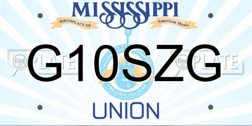 G10SZG Mississippi License Plate