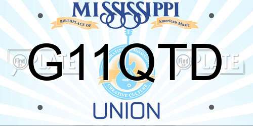 G11QTD Mississippi License Plate