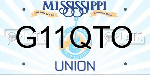 G11QTO Mississippi License Plate