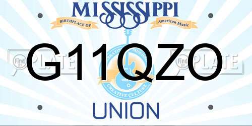 G11QZO Mississippi License Plate