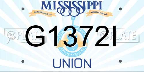 G1372I Mississippi License Plate