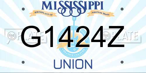 G1424Z Mississippi License Plate