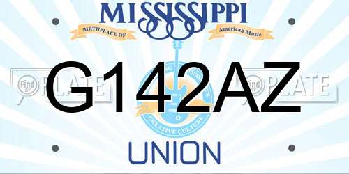 G142AZ Mississippi License Plate