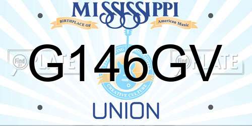 G146GV Mississippi License Plate