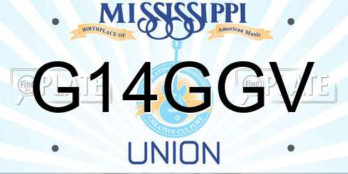 G14GGV Mississippi License Plate