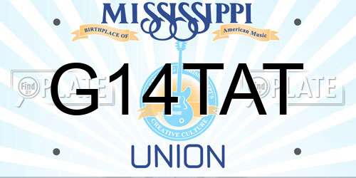 G14TAT Mississippi License Plate