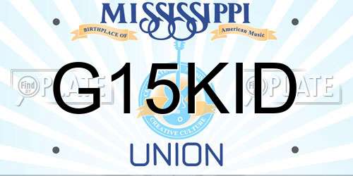 G15KID Mississippi License Plate