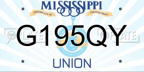 G195QY Mississippi License Plate