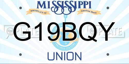 G19BQY Mississippi License Plate