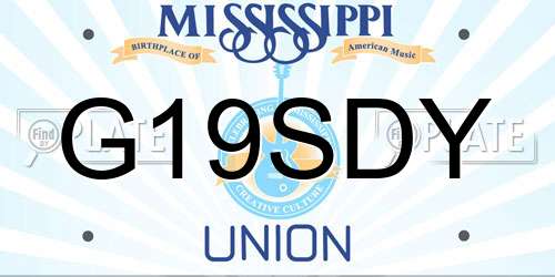 G19SDY Mississippi License Plate