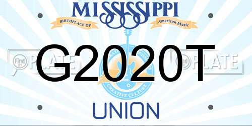 G2020T Mississippi License Plate