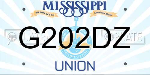 G202DZ Mississippi License Plate