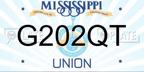 G202QT Mississippi License Plate