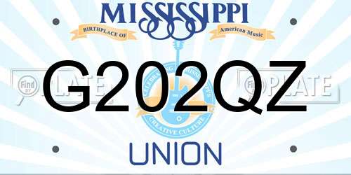 G202QZ Mississippi License Plate