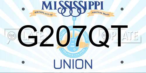 G207QT Mississippi License Plate