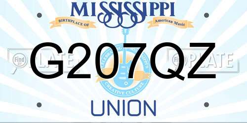 G207QZ Mississippi License Plate