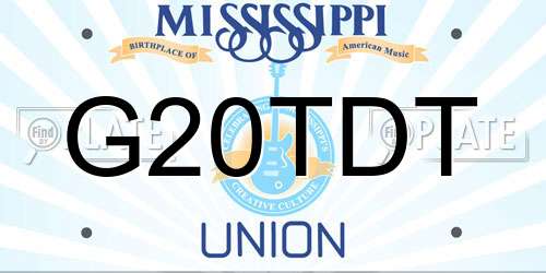 G20TDT Mississippi License Plate