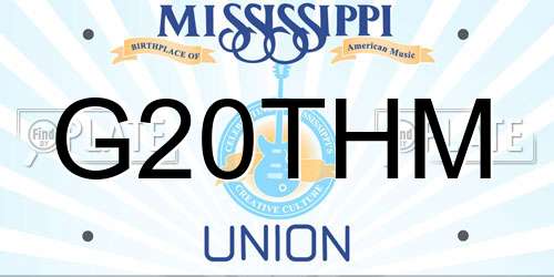 G20THM Mississippi License Plate