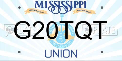 G20TQT Mississippi License Plate