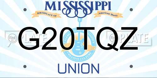 G20TQZ Mississippi License Plate