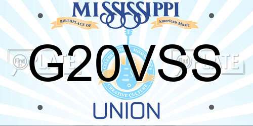 G20VSS Mississippi License Plate