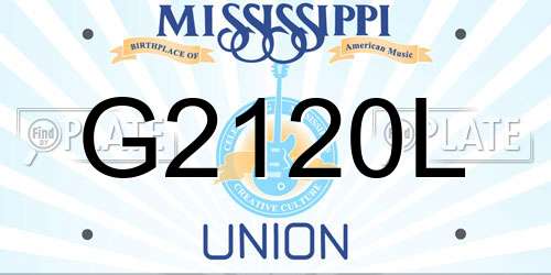G2120L Mississippi License Plate
