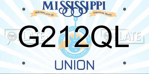 G212QL Mississippi License Plate