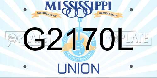 G2170L Mississippi License Plate