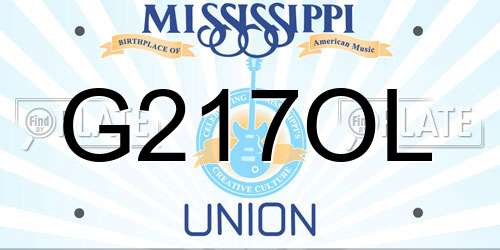 G217OL Mississippi License Plate