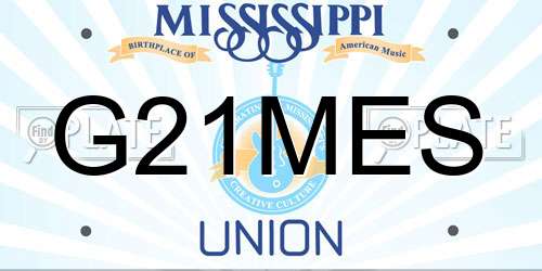 G21MES Mississippi License Plate
