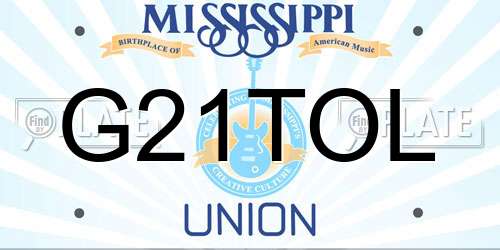 G21TOL Mississippi License Plate